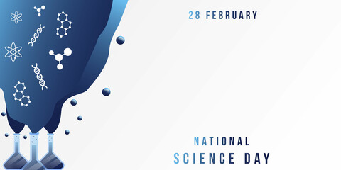 national science day illustration background with copy space