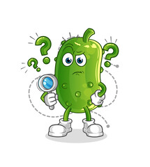 cucumber searching illustration. character vector