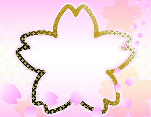 大きな桜マークの和風背景3