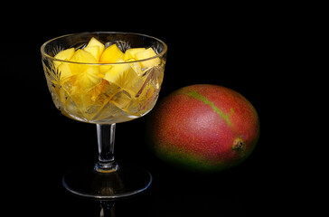 Mango and mango pieces