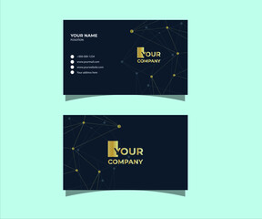 Creative and Modern Vector Black and Golden Business Card Template