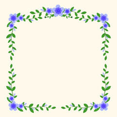 Fototapeta na wymiar isolated flower border illustration vector collection set