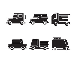 car and transportation icons set