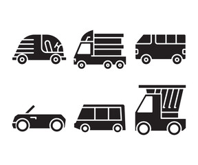 car and transportation icons set