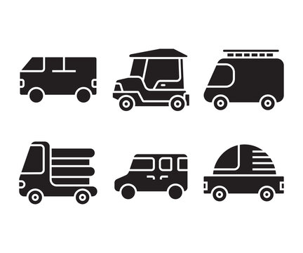 car and transportation icons set