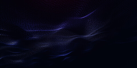 Futuristic point wave particular line background. Abstract flow digital structure data technology background. 3d rendering background. landing page