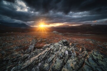 sunrise over the mountains