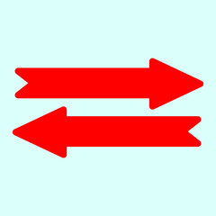 Red arrow icon vector EPS- 10