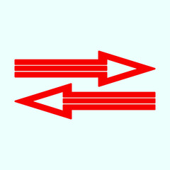 Red arrow icon vector EPS- 10