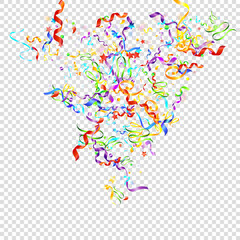 ribbon serpentine tinsel red spiral color curly