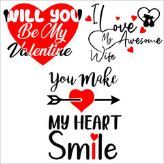 Valentines day T shirt design for a loveable wife to celebrate Valentines day