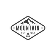 Mountain illustration, outdoor adventure . Vector graphic for t-shirt prints, posters and other uses
