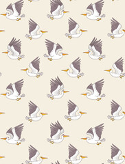 pelican seamless pattern