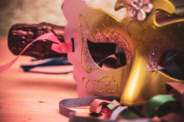 carnival mask with background. happy carnival holidays