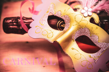 carnival mask with background. happy carnival holidays