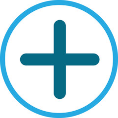 Obraz premium Button Plus icon sign symbol design
