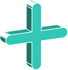 Fototapeta premium Button Plus icon sign symbol design