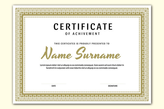 Decorative certificate border design 
