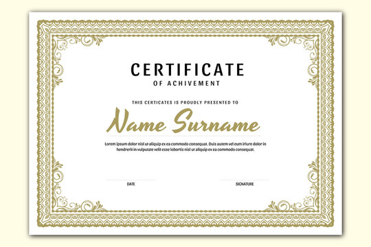 Achievement certificate border