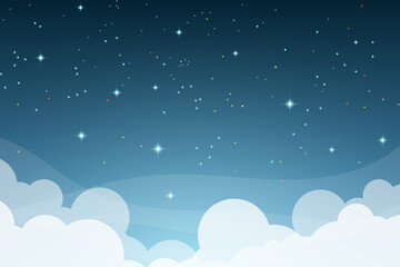 Obraz na płótnie Canvas Illustration of a beautiful night sky