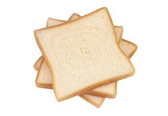 Bread slices isolated on white
