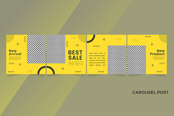 Fashion banner for carousel template premium