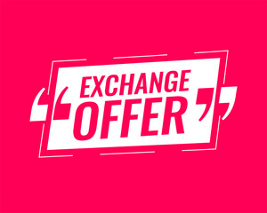 flat exchange offer banner design