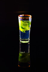 cocktail with lime