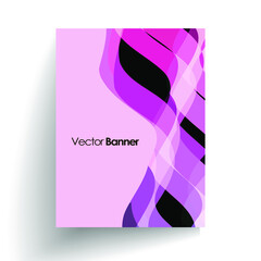 Stylish abstract vector presentation of art poster. Flyer design content background. Design layout template.