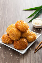 Sesame ball, traditional asian dessert