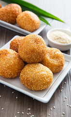 Sesame ball, traditional asian dessert