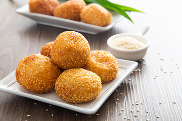 Sesame ball, traditional asian dessert