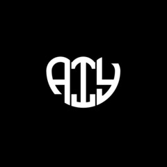Fototapeta na wymiar AIY letter logo design on black background. AIY creative initials letter logo concept. AIY letter design. 