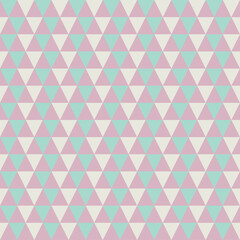 Geometric seamless pattern with stripes and triangles Vintage Retro design Light color palette