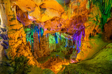 Scenic view of Keloglan (Keloğlan ) cave in Dodourga, Denizli, Turkey 