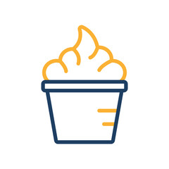 Ice Cream Cup Isolated Vector icon which can easily modify or edit

