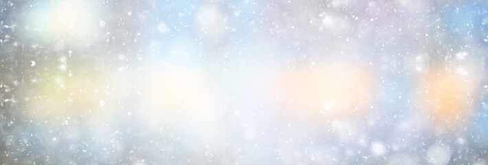 abstract blue background snow snowflakes, new year, glow design