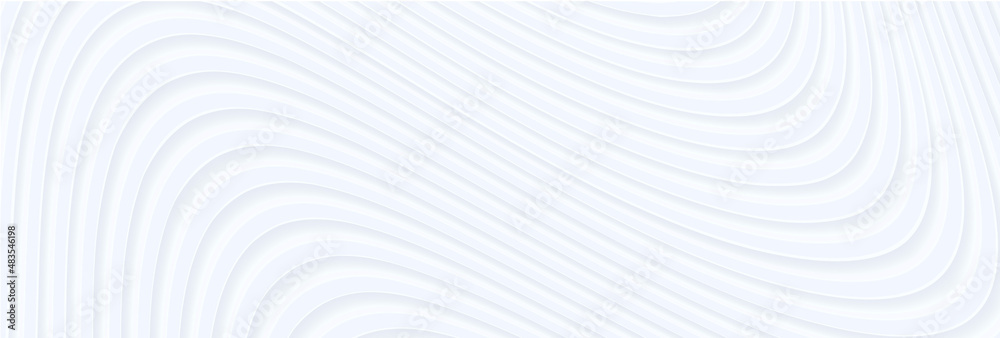 Poster 3d white wavy background for business presentation. abstract grey stripes elegant pattern. minimalis