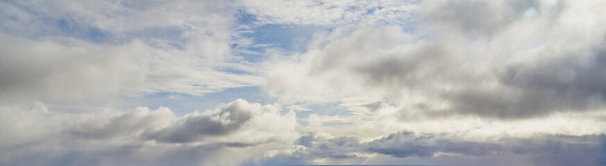 Sunny sky. Cloudscape Background. Close up of clouds