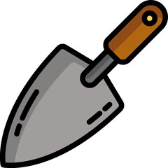 shovel line icon