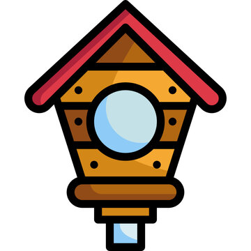 recommend clip art: birdhouse line icon