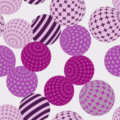 Retro 3d illustration of abstract balls, great design for any purpose. Modern poster for cover design. Vector seamless technology background. Background wall design.