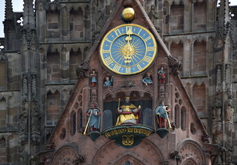 Historische Kathedrale in der Altstadt von Nürnberg, Franken, Bayern