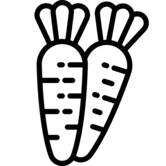 carrot line icon