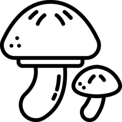 mushroom line icon