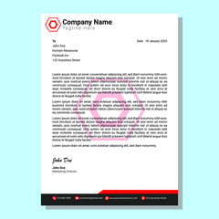 Modern business letterhead in abstract design	
