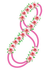 floral font letter a