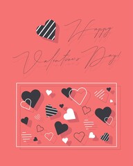 Happy Valentine's Day Greeting Card. Vector illustration for greeting card, printers, flyers, posters, holiday invitations and more.