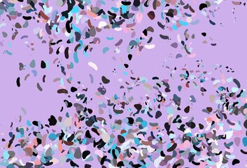 Light Blue, Red vector pattern with chaotic shapes.