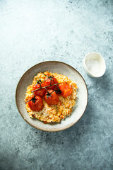 Risotto with tomatoes and cheese